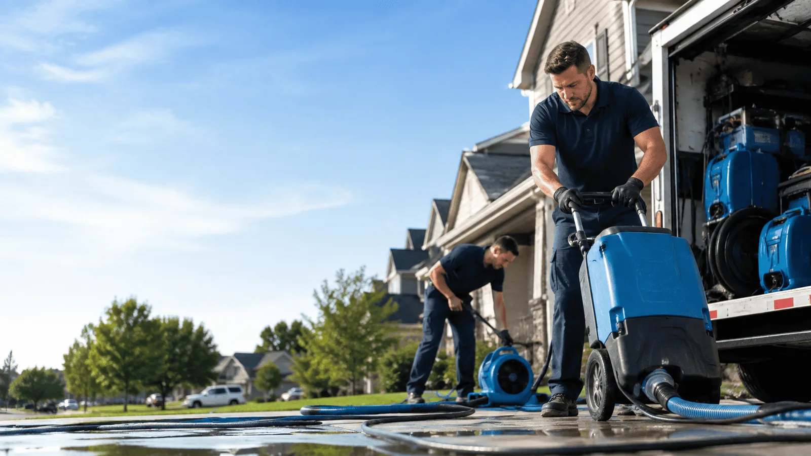 Dehumidification being performed in Brownsville, PA